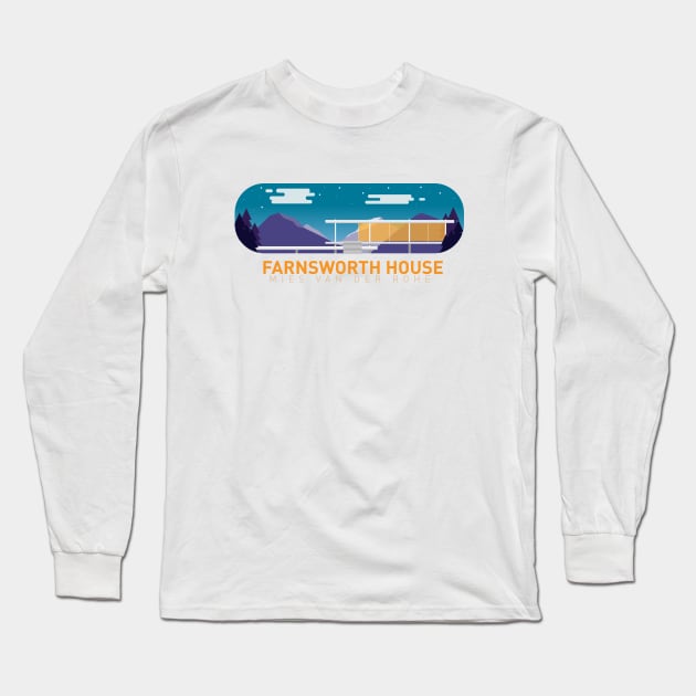 Farnsworth House Long Sleeve T-Shirt by cheapyblue